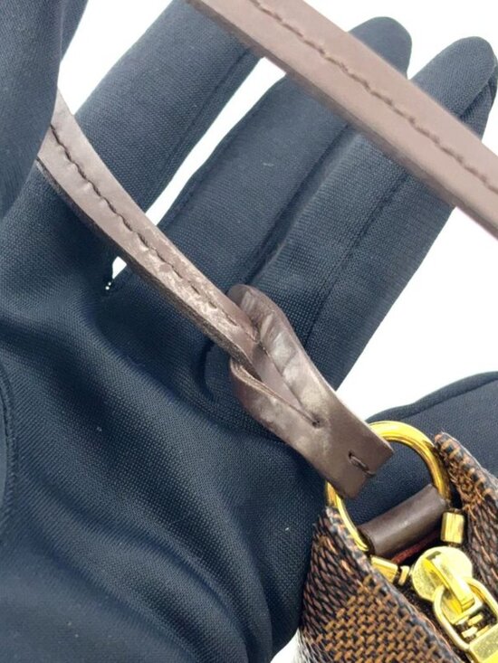 Louis Vuitton Navona Damier Ebene Leather Brown Handbag - Picture 8 of 12